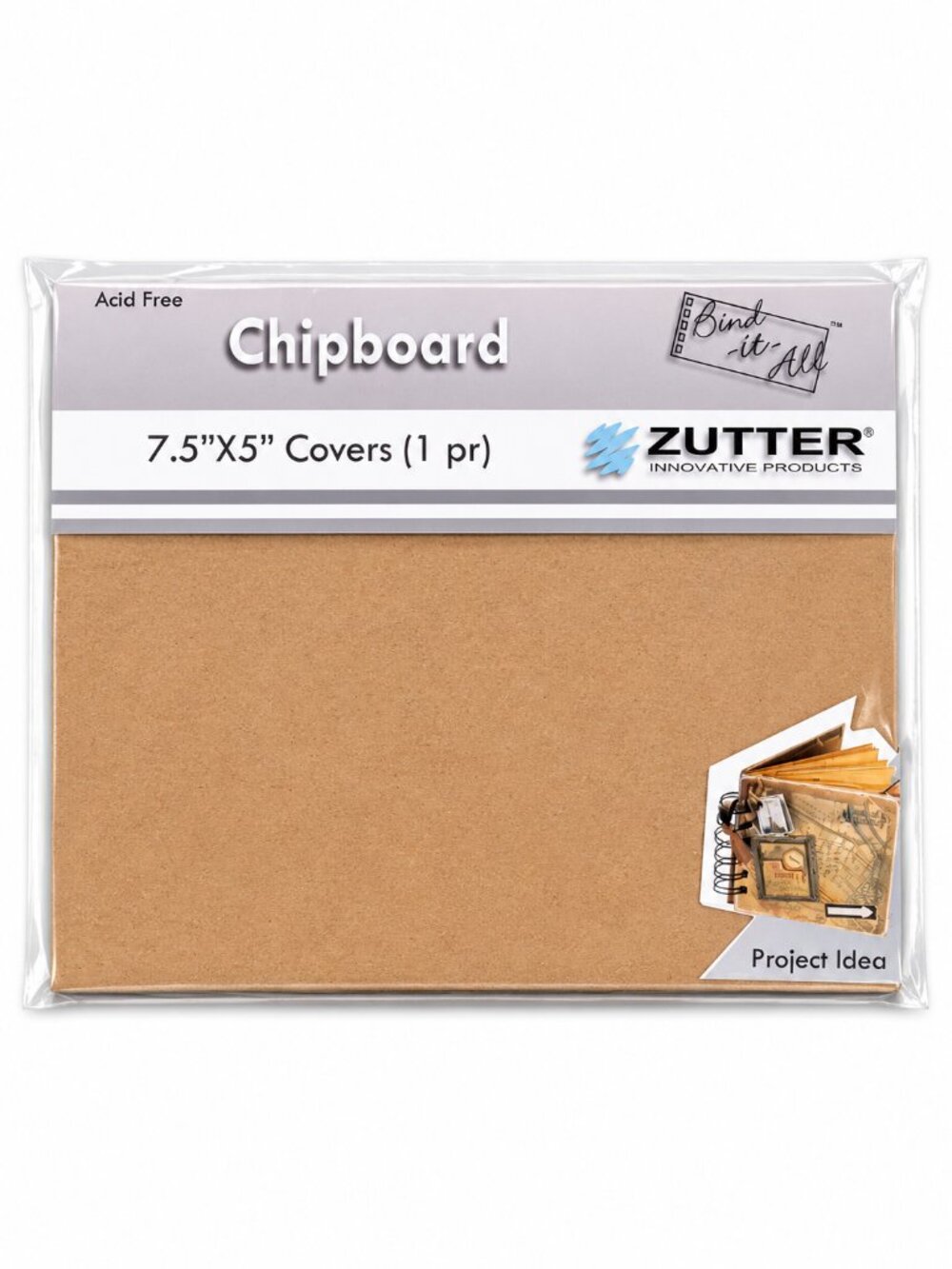 Zutter Bind-It-All 7.5x5 Chipboard Covers Pair Acid Free Bookbinding NIP